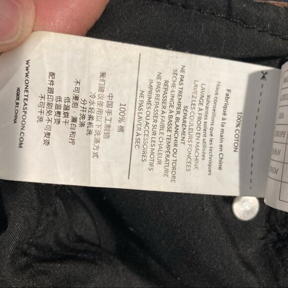 ONE TEASPOON Sz  26 Distressed Button Fly Mini Jean Denim Skirt - Picture 14 of 15